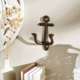 Rustic Anchor Wall Hook for Nautical Decor and Organization