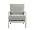 ACME Saraid Accent Chair, Gray Linen & Light Oak Finish AC01164
