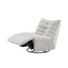 Lazy Chair , Rotatable Modern Lounge with a Side Pocket, Leisure Upholstered Sofa Chair , Reading Chair for Small Space