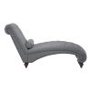 Modern Stylish Gray Color 1pc Chaise Button-Tufted Nailhead Trim w Bolster Pillow Comfortable Living Room Furniture Solid wood and Plywood Frame