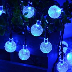 Remote Control Usb Bubble Ball Outdoor Holiday Decoration String Lights (Option: Warm white40)