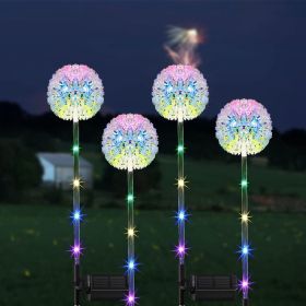 Solar Garden Simulation Dandelion Onion Ball Ground Lamp (Option: Single Pack-Three To Head 36LED)