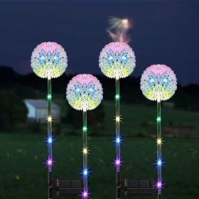 Solar Garden Simulation Dandelion Onion Ball Ground Lamp (Option: Single Pack-Three To Head 36LED)