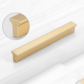 Gold Wardrobe Door Handle Lengthened Aluminum Alloy Cabinet Drawer Cabinet Door Handle (Option: Tbase Gold128)