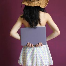 Simple Solid Color Notebook Computer Protective Case (Option: Purple-A2485)