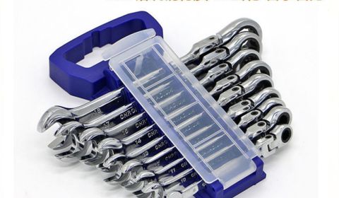 12 7-piece Adjustable Head Ratchet Wrench Set (Option: Wrench4)