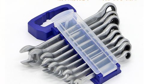 12 7-piece Adjustable Head Ratchet Wrench Set (Option: Wrench10)