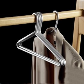 Solid Thickened Aluminum Coat Hanger For Household Use (Option: Silver-5pcs)