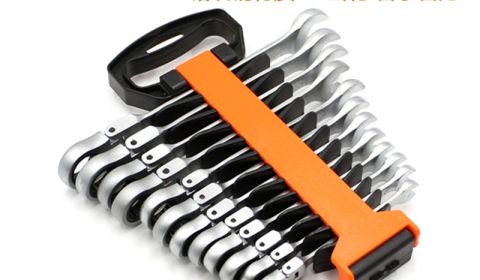12 7-piece Adjustable Head Ratchet Wrench Set (Option: Wrench5)