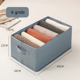 Clothes Denim Pants Drawer Organizer Box (Option: Big 6Light grey)