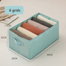 Clothes Denim Pants Drawer Organizer Box (Option: Big 6light blue)