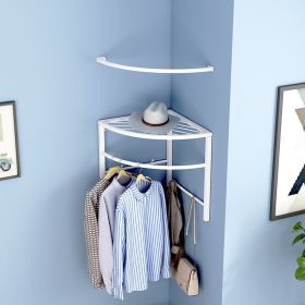 Punch-free Triangle Household Corner Coat Rack Wall Hanging (Option: AB White)
