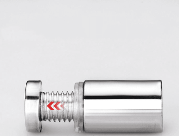 Stainless Steel Black Advertising Nail Glass Screw Mirror Nail White Glass Nail (Option: Silver-25mm-25mm)