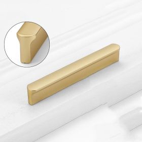 Gold Wardrobe Door Handle Lengthened Aluminum Alloy Cabinet Drawer Cabinet Door Handle (Option: Round T Gold96)