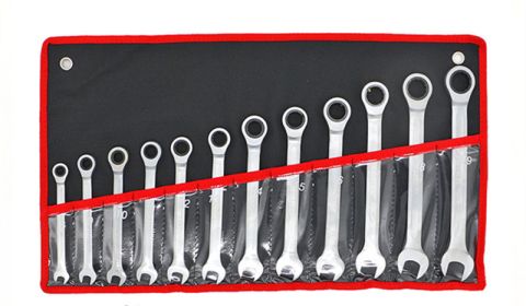 12 7-piece Adjustable Head Ratchet Wrench Set (Option: Wrench11)