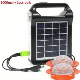 1pc Portable 6V Rechargeable Solar Panel Power Storage Generator System USB Charger With Lamp Lighting Home Solar Energy System Kit, 8*5.9in (Model: Size 4)