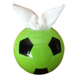 Football Shape Tissue Holder Creative Round Roll Tissue Holder Paper Pumping Box Tissue Box Paper Pot for Home Office Car (Color: Green)