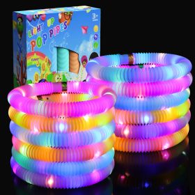 LED Glow In The Dark LED Light Party Pop Tubes For Christmas Holiday Party (Style: 6pcs)