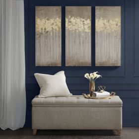 Gold Foil Abstract 3-piece Canvas Wall Art Set (Color: As pic)