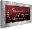 Motivational Quotes Christian Wall Art Red and Grey Canvas Prints Bless The Food Quote Wall Pictures Framed Artwork for Home Living Room Dining Room K