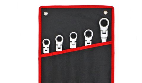 12 7-piece Adjustable Head Ratchet Wrench Set (Option: Wrench1)