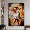 Hand Painted Oil Painting Abstract Dancer Oil Painting On Canvas Large Wall Art Original White Ballet Painting Boho Wall Decor Custom Painting Living
